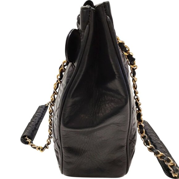 698658BV (X6) Chanel Hand Bag Matelasse Black Lambskin - Picture 3 of 10